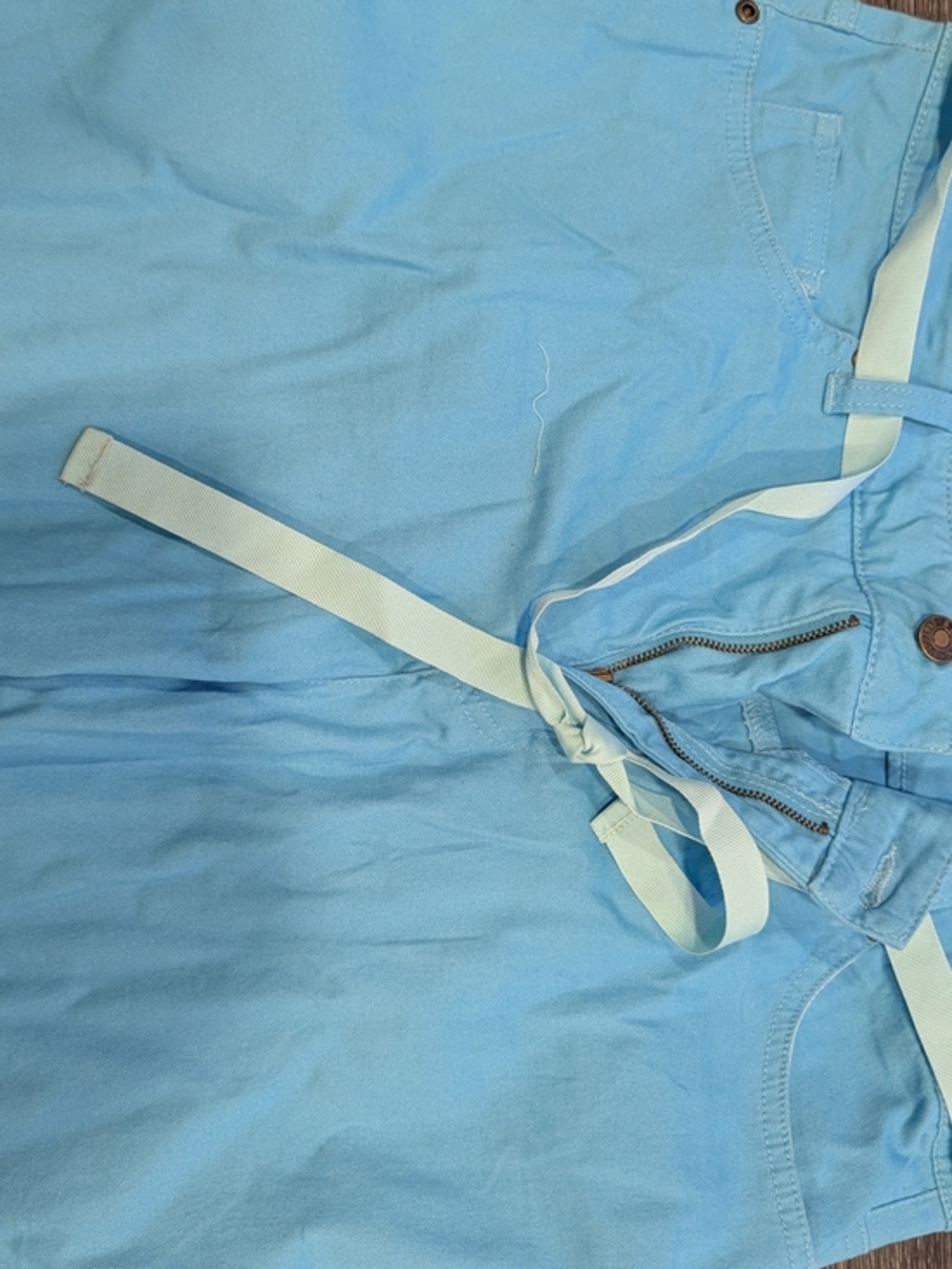 Basic Editions Light Blue Drawstring Chinos - Picture 6 of 8